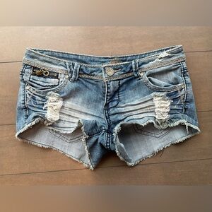 Almost Famous Womens Jeans Shorts Size 5